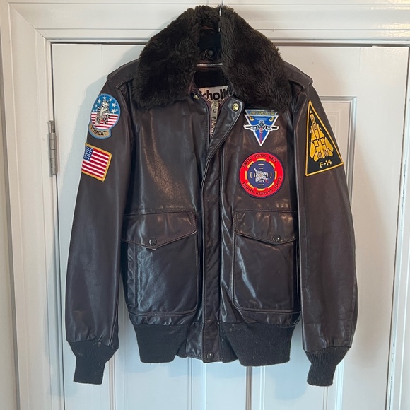 Men’s leather flight jacket. Size 34. - Picture 1 of 6